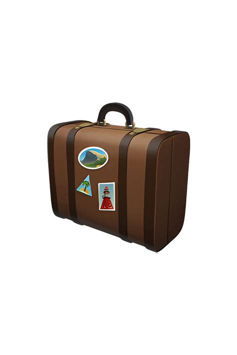 The Emoji Depicts A Rectangular Shaped Luggage Bag With A Handle On