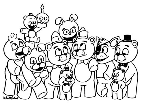 Five Nights At Freddys Fnaf Coloring Page