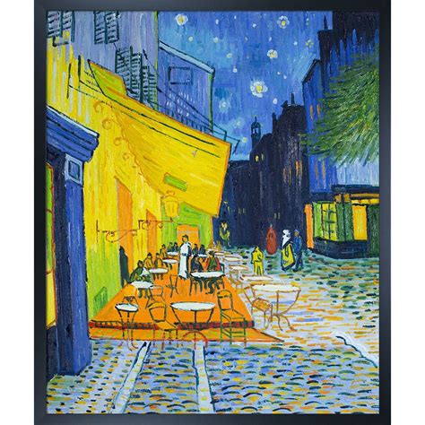 La Pastiche Vincent Van Gogh Cafe Terrace At Night Hand Painted