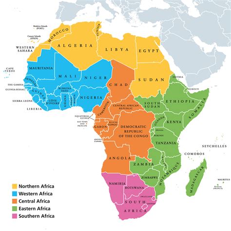 Africa Map With Regions