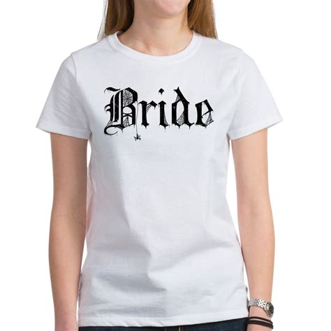 cafepress cafepress gothic text bride women s t shirt women s classic t shirt walmart