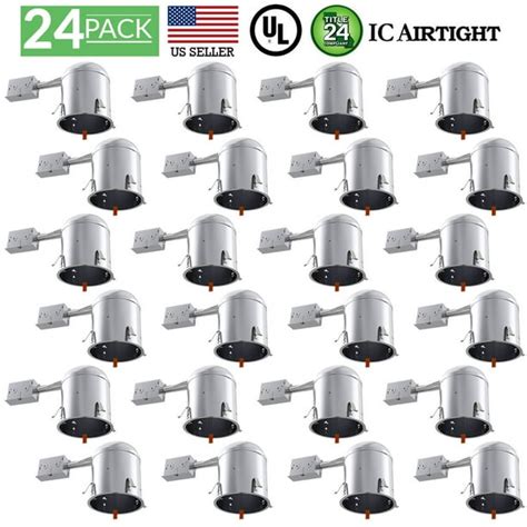 Sunco Lighting 24 Pack 6 Inch Recessed Remodel Led Can Air Tight Ic