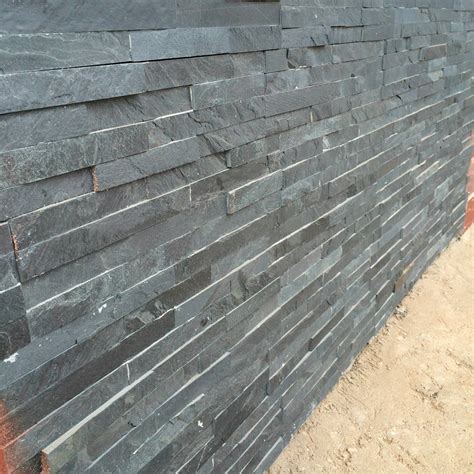 3d Stone Cladding Walls Art 25 Pcs Cladding Tiles 35x10cm Black Slate Split Face Cladding Mosaic