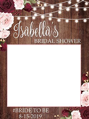 Buy Rustic Bridal Shower Photo Booth Bridal Shower Reception Selfie Station Wooden Bridal