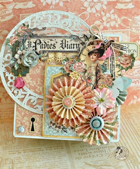 Gorgeous Altered Art Boxes Featuring A Ladies Diary Graphic 45