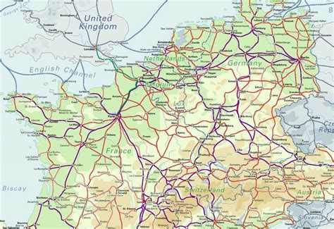 Mapas Ferroviarios De Europa Mapas De Redes De Trenes De Europa