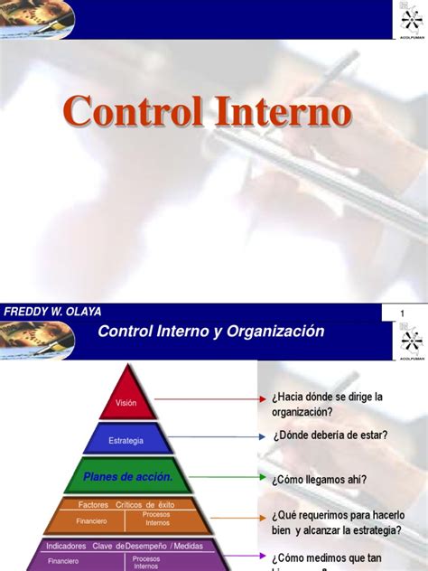 Control Interno Pdf Contabilidad Planificación