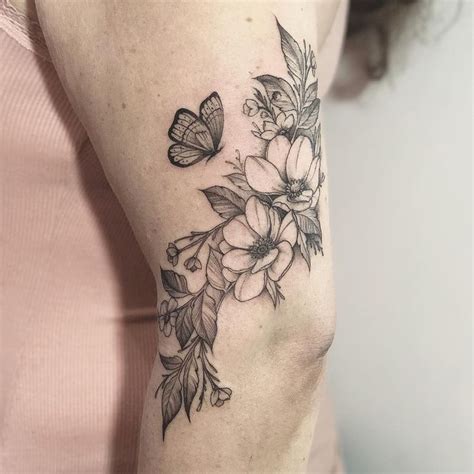 Carin Silver On Instagram Flower And Butterflytattoo 🌹 Done At