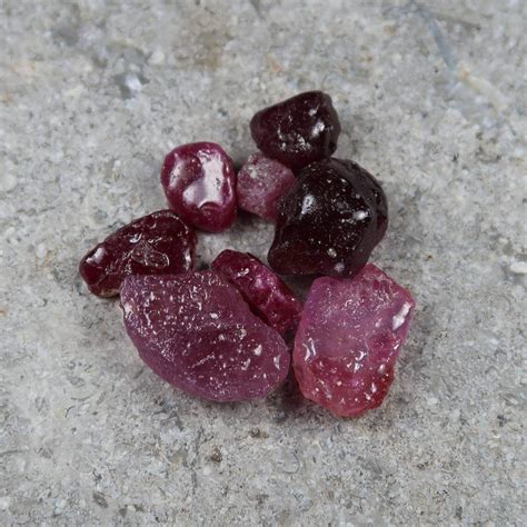 Lead Glass Filled Ruby Study Pieces For Gemology Or Geology Classes Uk