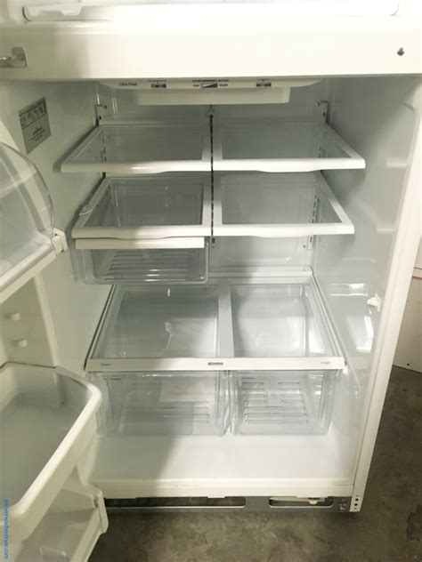 Large Images For White Kenmore Top Mount Refrigerator 5 Glass Shelves