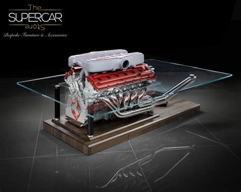 Perfect furniture for the motor enthusiast. Ferrari 599 GTB V12 Engine Coffee Table by The Supercar Store