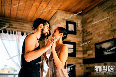 Couple Slow Dancing At Home Stock Photo Picture And Royalty Free