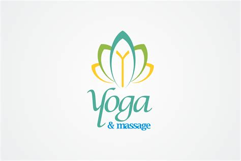Yoga And Massage Logo Design Template Graphic By Shahsoft · Creative Fabrica