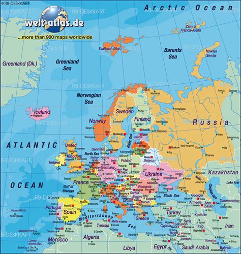 Weltkarte Von Europa