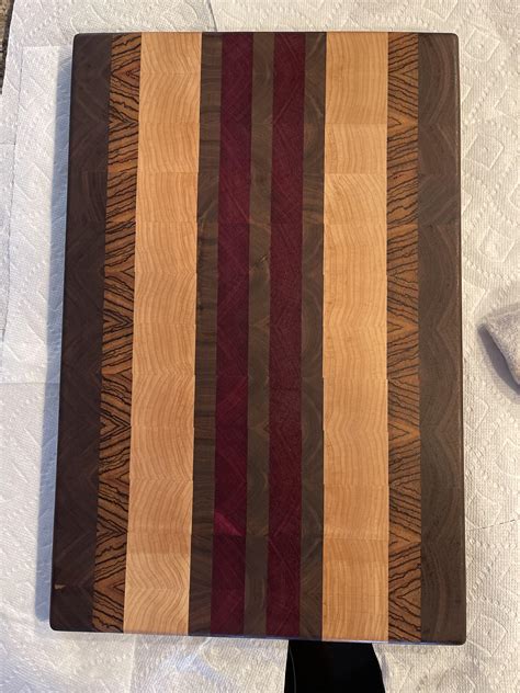 Walnut Zebrawood Maple With Purpleheart And Walnut In The Center R