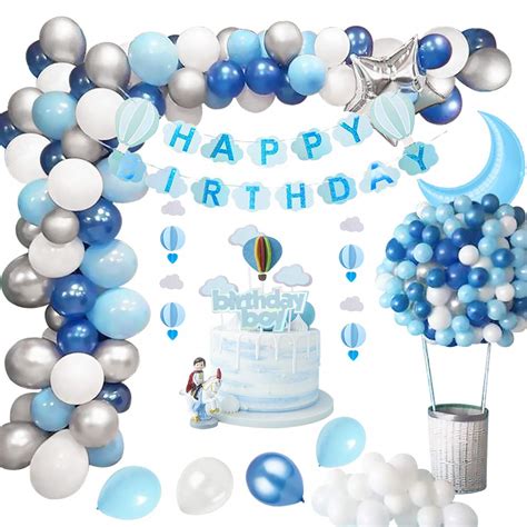 Buy Mmtx Blue Birthday Decoration Boy Happy Birthday Banner With Latex