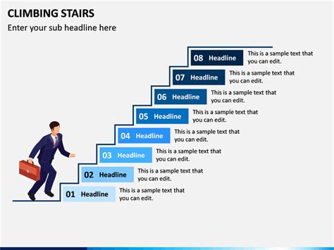 Climbing Stairs Powerpoint Template Sketchbubble