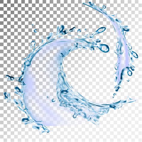 Realistic Blue Water Splash With Drops Vector Illustration 370855 Vector Art At Vecteezy