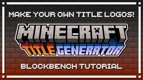 Minecraft Title Generator Make Any Minecraft Title Logo Tutorial