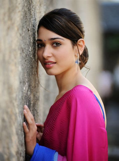 Tamanna Bhatia Looks Dropdead Gorgeous In Pink And Blue Saree Hot Photoshoot Bollywood