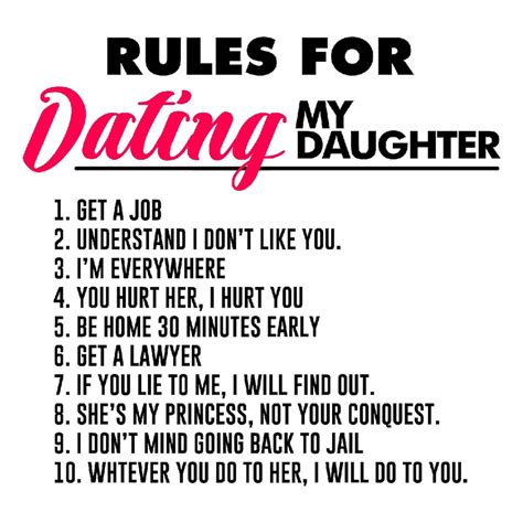 Rules For Dating My Daughter Funny Dad Trendy Fathers Day Etsy