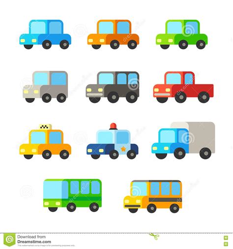 Cartoon Cars Set Stock Vector Illustration Of Pickup 77413142