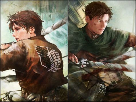 1920x1080px 1080p Free Download Eren Vs Levi Guy Blade Attack On