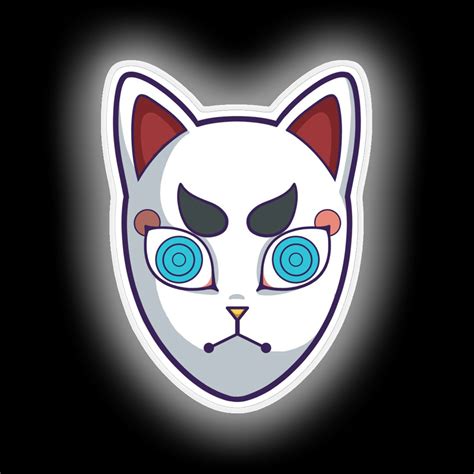 Tomioka Giyu Kitsune Mask Demon Slayer Kimetsu No Yaiba Neon Signes