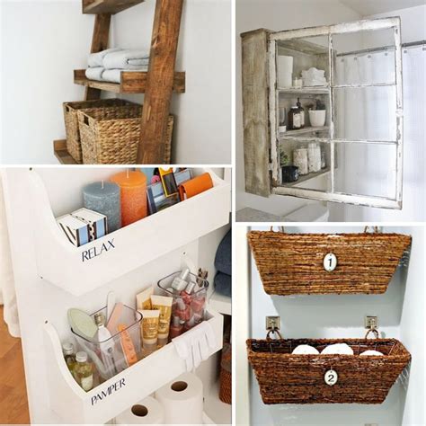 Free bathroom storage ideas to quickly give your bathroom a fresh new look! 25 Easy DIY Bathroom Storage Ideas on a Budget