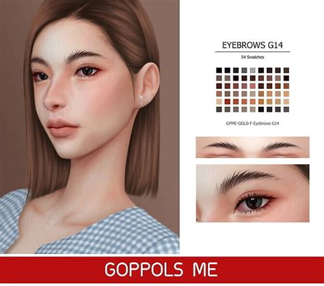 Gpme Gold F Eyebrows G14 At Goppols Me The Sims 4 Catalog
