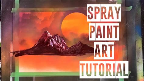 Sunset Mountain Spray Paint Art Tutorial By Aerosotle Youtube