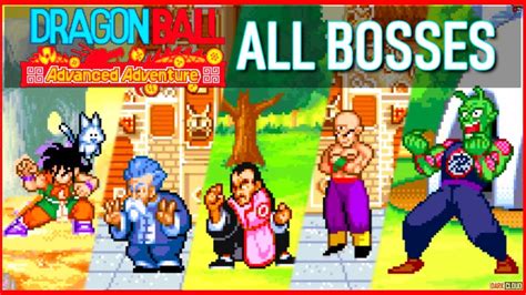 The game mixes combat and platform styles and takes you on a long adventure, where you play as a young goku. Dragon Ball: Advanced Adventure All Bosses - YouTube