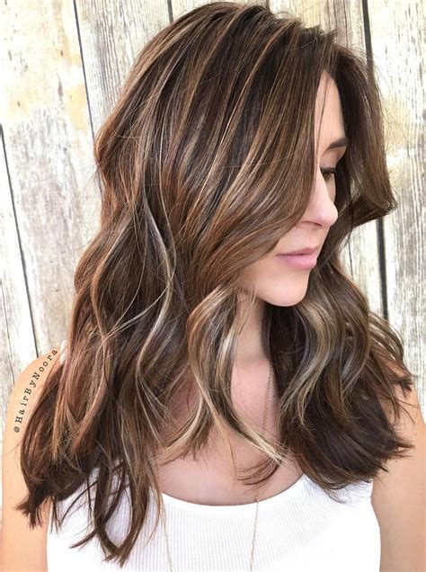 Brunette Hair With Highlights And Lowlights