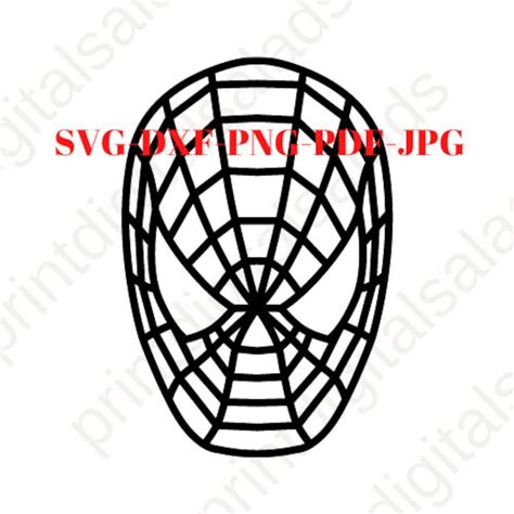 Spider-man Head SVG Spiderman Superhero Vector Cut File Circut - Etsy