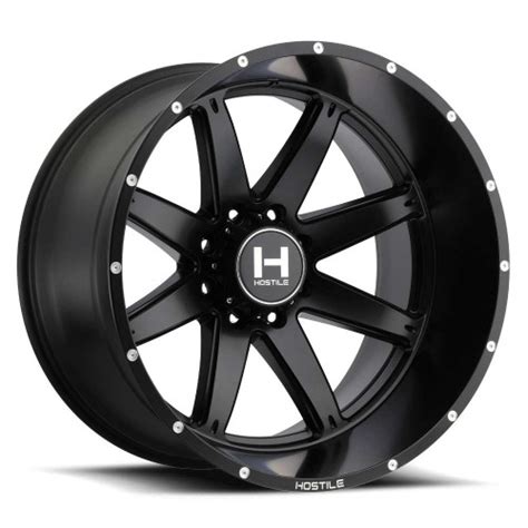 Hostile Alpha H109 22x10 8x65 8x1651 Asphalt Black Wheels Rims 25