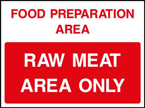 Maybe you would like to learn more about one of these? Raw Meat Food Prep Sticker | Health and Safety Signs