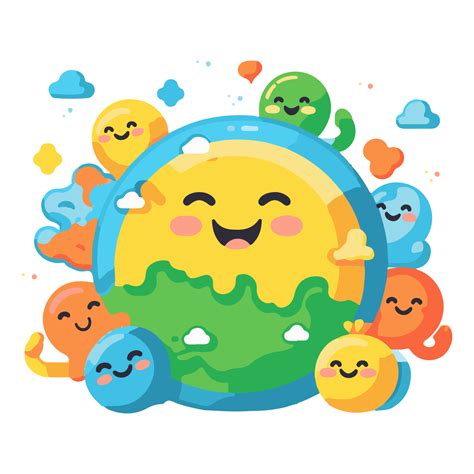 Cute Cartoon Earth 24781388 Png