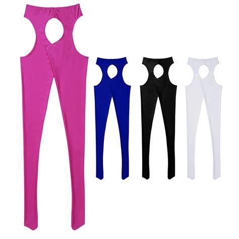 Women Open Crotch Crotchless Pantyhose Stockings Tights Suspender Body