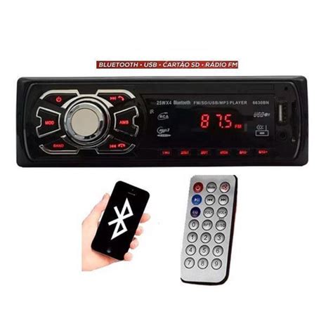 Aparelho Som Automotivo Radio Carro Mp3 Bluetooth Controle Em Promoção
