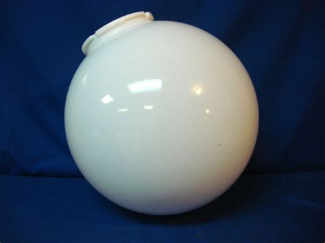 Post top fixtures includes inlet hole. 14" Acrylic White Plastic Round Globe Outdoor Light ...