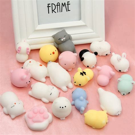 1020pcs Random Cute Mini Mochi Animals Squishies Squishy Soft Toys