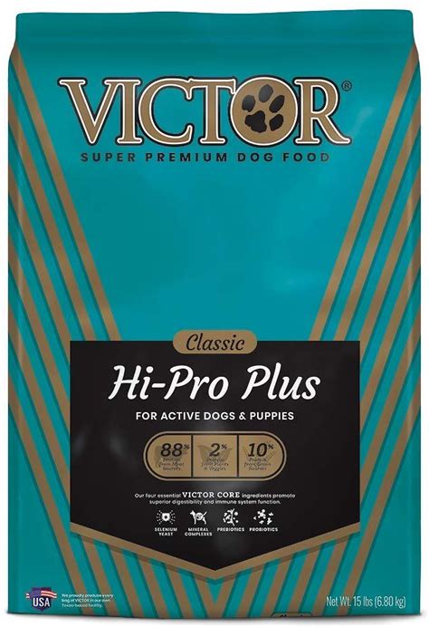 Purina one costs alittle less money and is good too. Victor Hi-Pro Plus Formula Dry Dog Food, 15-lb bag - Chewy.com
