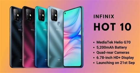 Get the full immersive experience with october 2020 launched infinix hot 10 mobile. Infinix Hot 10 Launching on September 21, Full ...