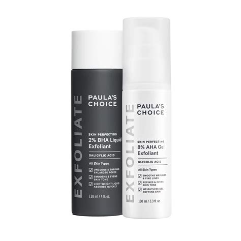 Paulas Choice Skin Perfecting 8 Aha Gel Exfoliant And 2 Bha Liquid Duo