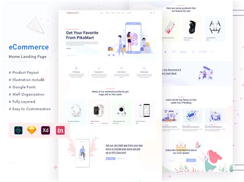 Ecommerce Landing Page Uplabs