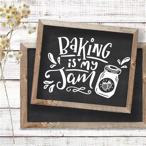 Funny Kitchen Svg Quote Baking Is My Jam Baking Svg Apron Etsy