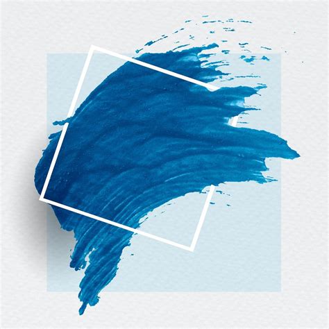 Download Premium Illustration Of Blue Brush Stroke Banner Vector 583533