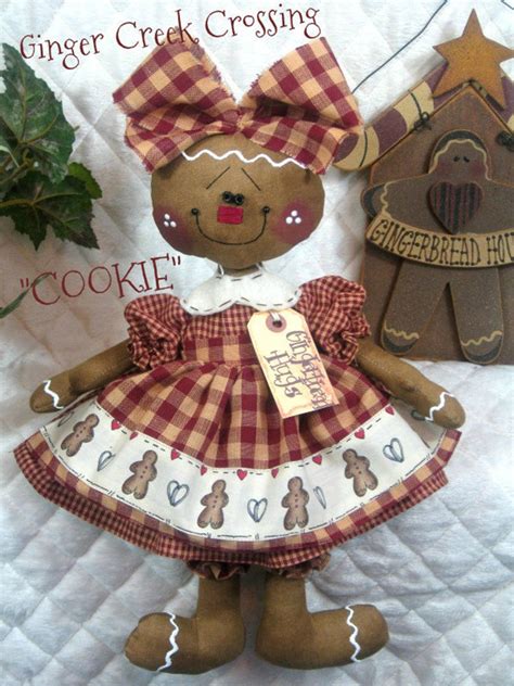Primitive New Raggedy Gingerbread Doll Cookie In Etsy Christmas