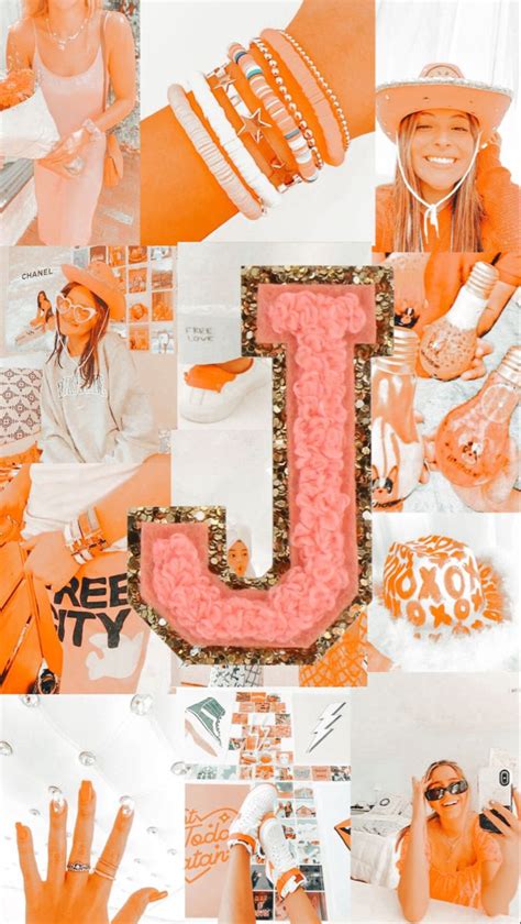 Collage Of Orange And White Images With The Letter J