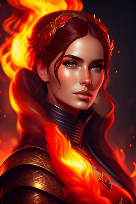 Girl Whose Hair Is Made Of Fire Made With Lexica Aiart Dark Fantasy Fantasy Art Men